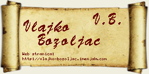 Vlajko Bozoljac vizit kartica